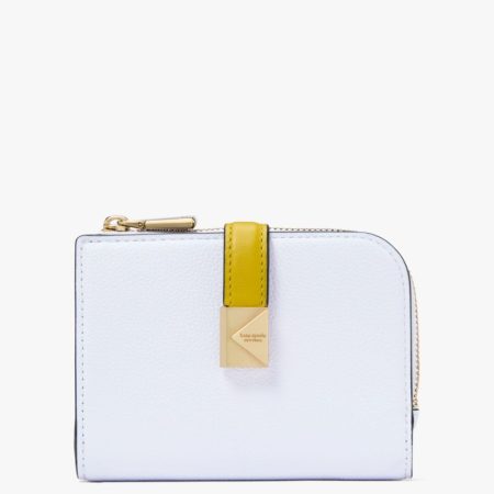 Kate Spade Outlet Deco Colorblocked Small Compact Wallet - Preorder — Pale Sapphirine Multi