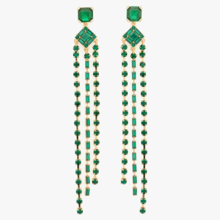 Kate Spade Outlet Shimmy Fringe Earrings - Preorder — Emerald