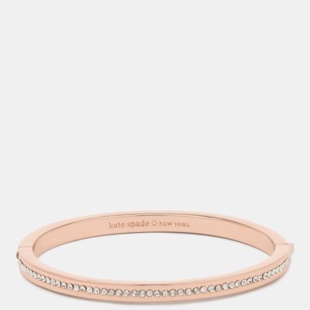 Kate Spade Outlet Ring It Up Pave Bangle - Preorder — Clear/Rose Gold