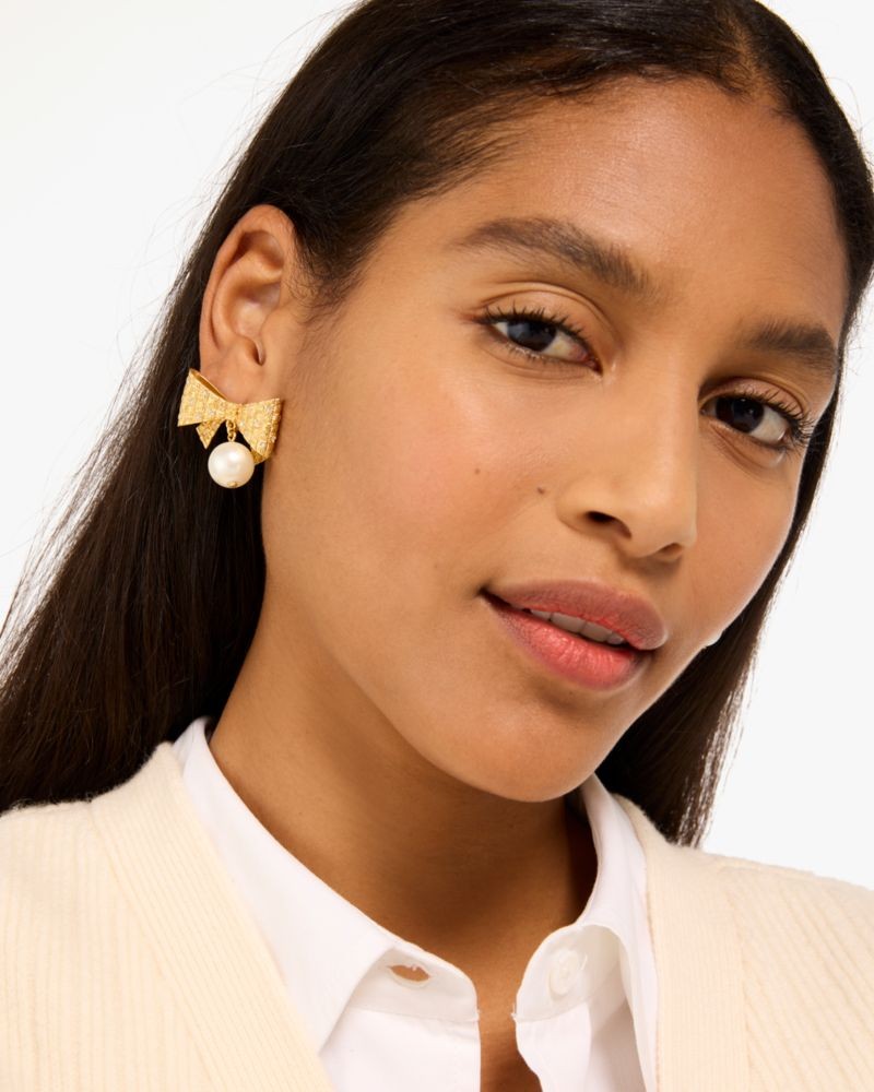 Kate Spade Outlet Wrapped In A Bow Drop Earrings - Preorder