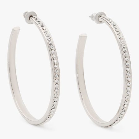 Kate Spade Outlet Ring It Up Hoops - Preorder — Clear/Silver