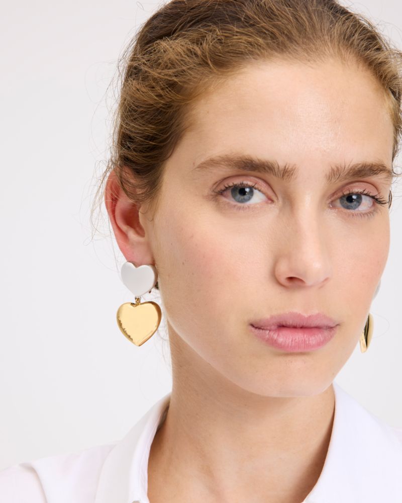 Kate Spade Outlet Heart You Double Drop Earrings - Preorder