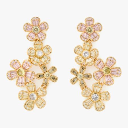 Kate Spade Outlet Fleurette Linear Earrings - Preorder — Pink Multi