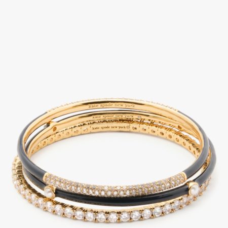 Kate Spade Outlet Hint Of Shimmer Bangle - Preorder — Navy/Yellow Gold
