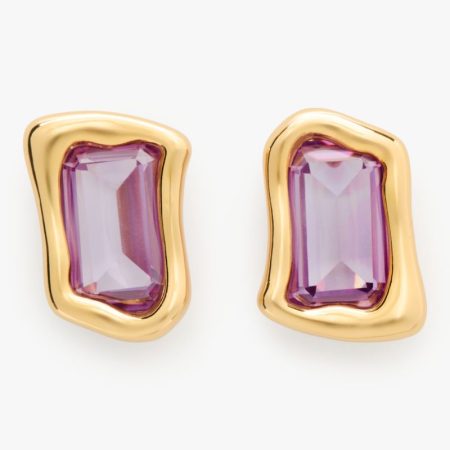 Kate Spade Outlet Molten Glass Statement Studs - Preorder — Light Amethyst