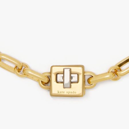 Kate Spade Outlet Phoebe Turnlock Necklace - Preorder — Gold/Silver