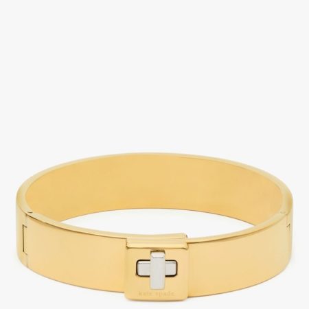 Kate Spade Outlet Phoebe Turnlock Bangle - Preorder — Gold/Silver