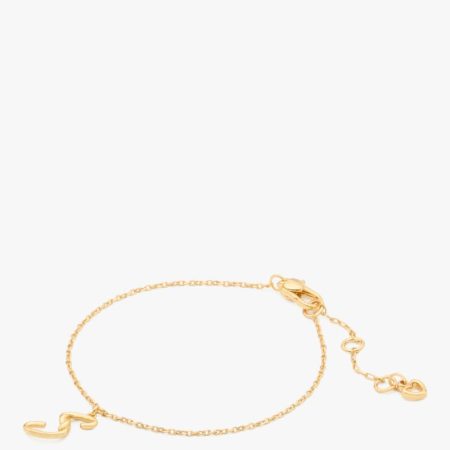 Kate Spade Outlet Initial Script Bracelet - Preorder — Gold
