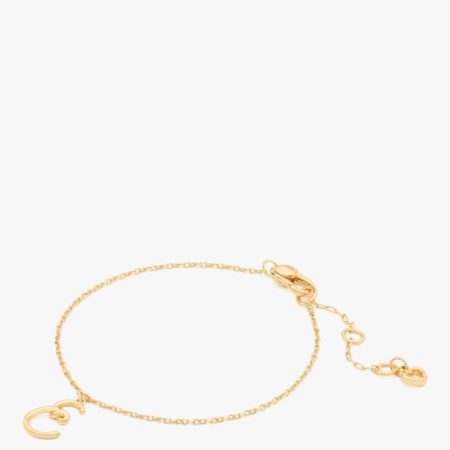 Kate Spade Outlet Initial Script Bracelet - Preorder — Gold