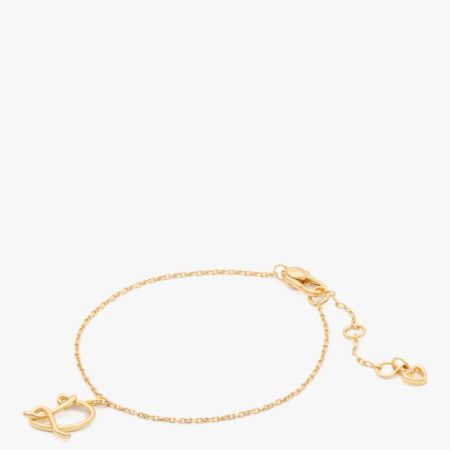 Kate Spade Outlet Initial Script Bracelet - Preorder — Gold
