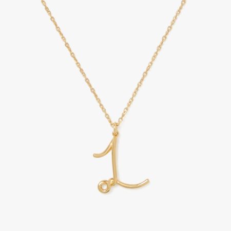Kate Spade Outlet Initial Script L Pendant - Preorder — Gold