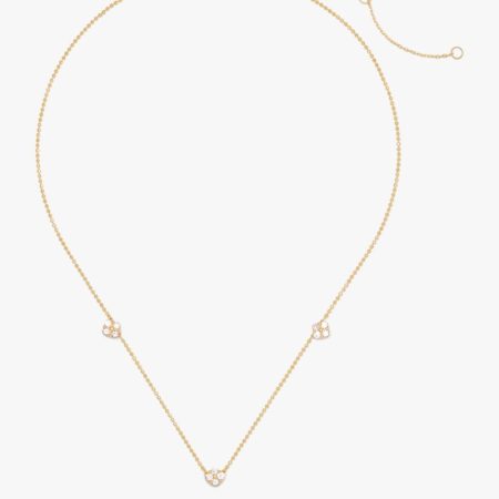 Kate Spade Outlet Kate Spade Fine Time To Shine Diamond Flower Necklace - Preorder — Gold