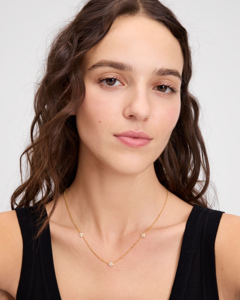 Kate Spade Outlet Kate Spade Fine Time To Shine Diamond Flower Necklace - Preorder - Image 2