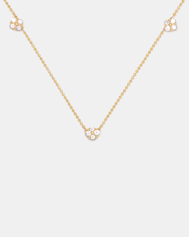 Kate Spade Outlet Kate Spade Fine Time To Shine Diamond Flower Necklace - Preorder - Image 3