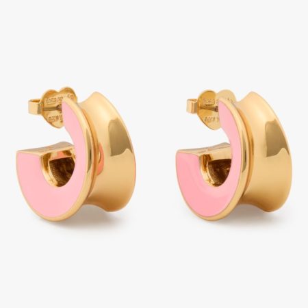 Kate Spade Outlet Bold Small Hoops - Preorder — Coral