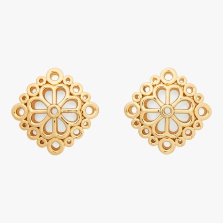 Kate Spade Outlet Spade Flower Lace Studs - Preorder — Gold