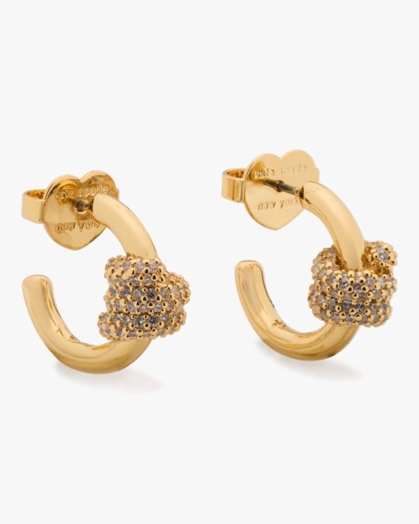 Kate Spade Outlet Ropes & Knots Pave Huggies - Preorder