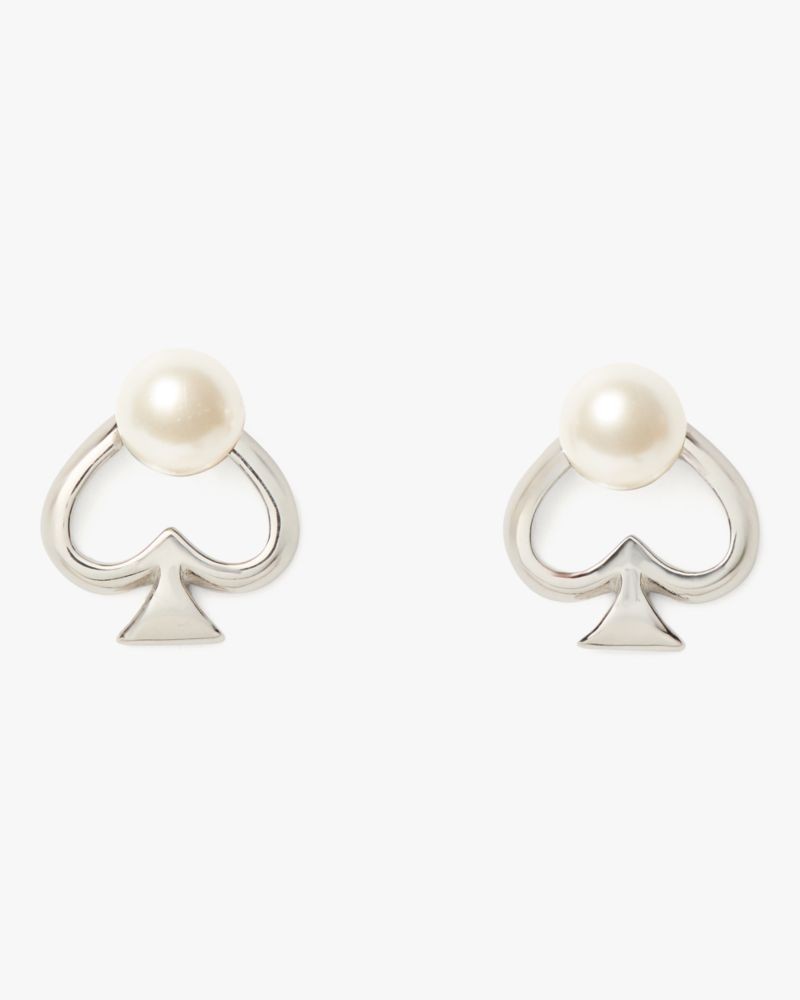 Kate Spade Outlet Statement Spade Pearl Studs - Preorder