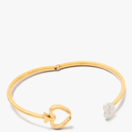 Kate Spade Outlet Statement Spade Hinge Bangle - Preorder — Gold Silver
