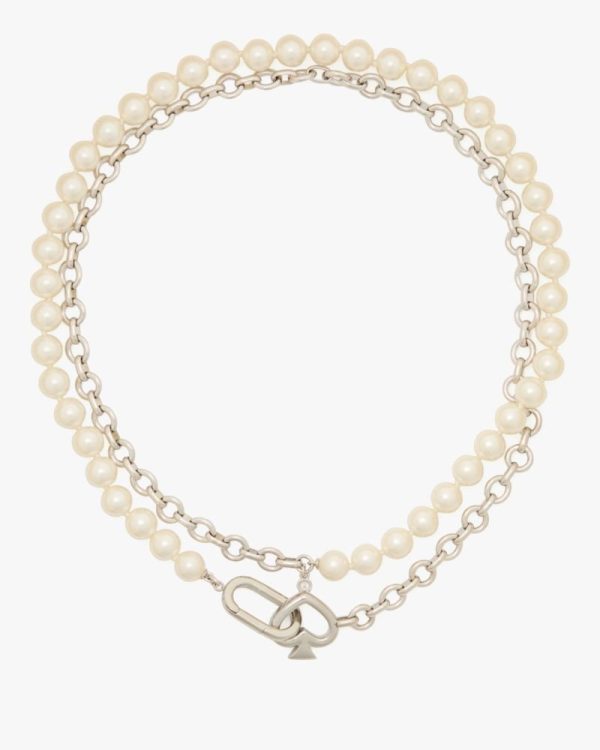 Kate Spade Outlet Statement Spade Pearl Wrap Necklace - Preorder