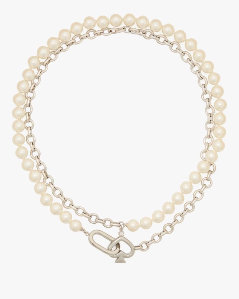 Kate Spade Outlet Statement Spade Pearl Wrap Necklace - Preorder