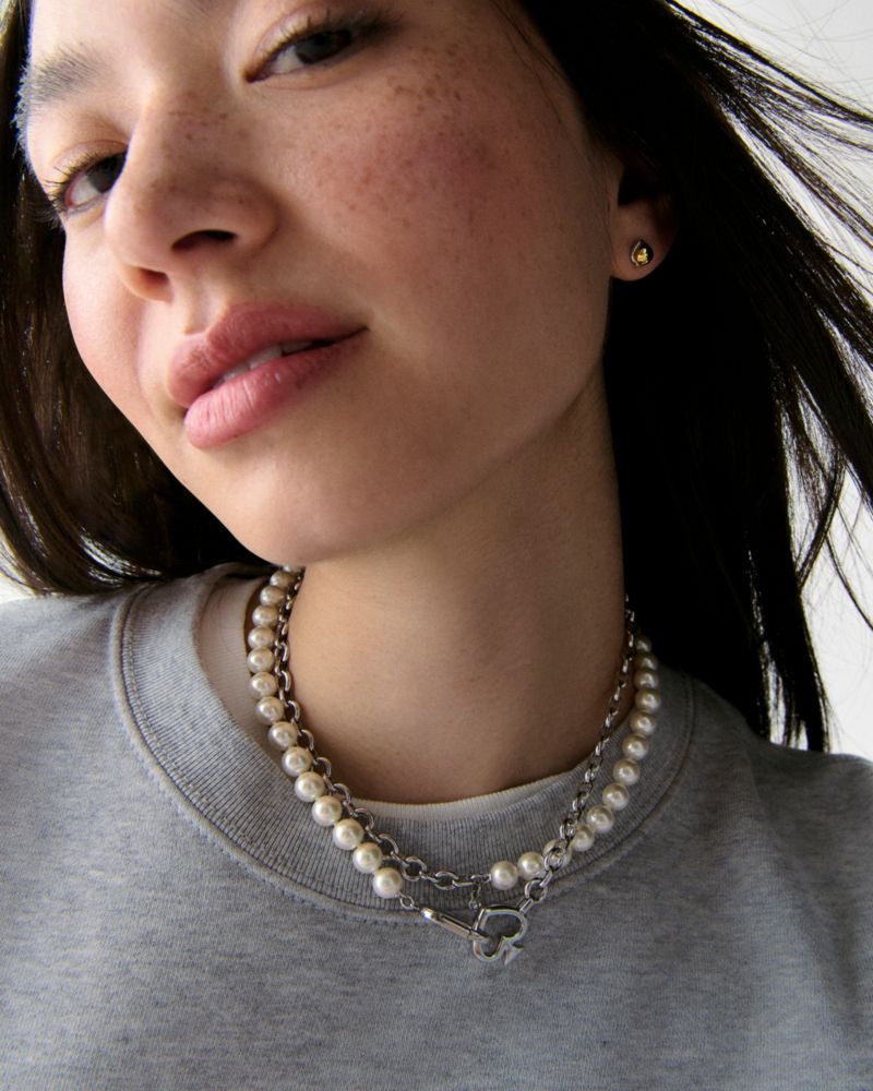Kate Spade Outlet Statement Spade Pearl Wrap Necklace - Preorder