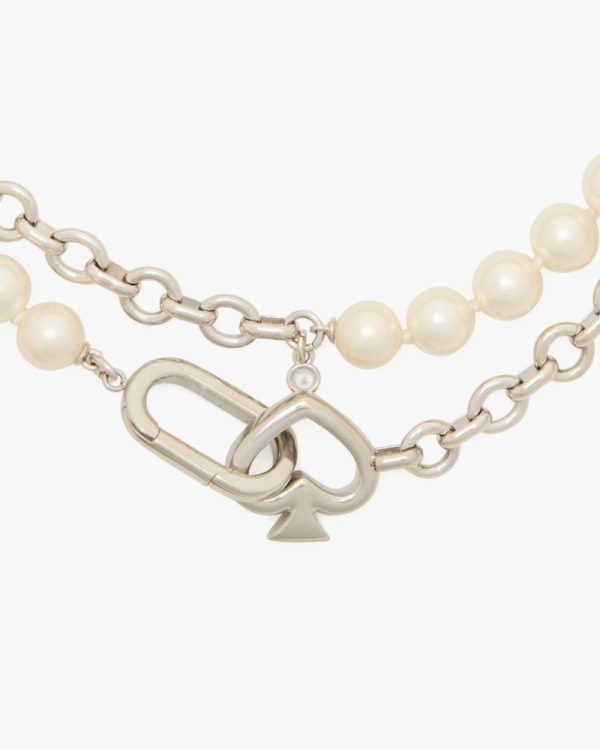 Kate Spade Outlet Statement Spade Pearl Wrap Necklace - Preorder