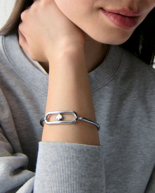 Kate Spade Outlet Cut To The Chase Oval Spade Bangle - Preorder