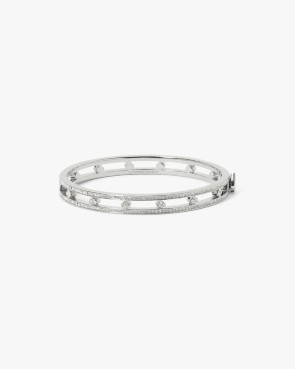 Kate Spade Outlet Cut To The Chase Pave Spade Hinge Bangle - Preorder