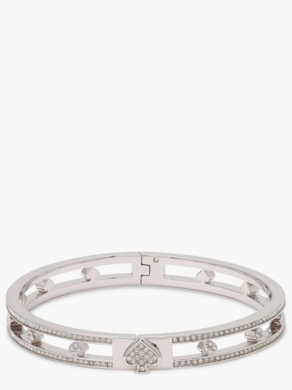 Kate Spade Outlet Cut To The Chase Pave Spade Hinge Bangle - Preorder