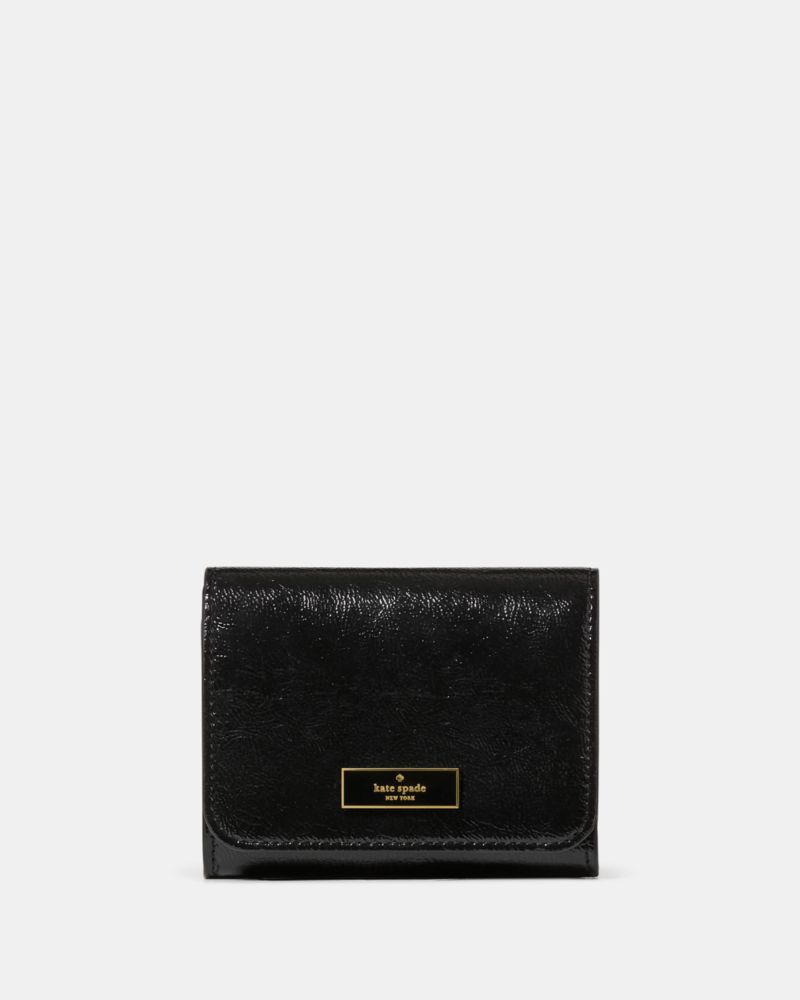 Kate Spade Outlet Bridget Crinkle Patent Small L-zip Wallet - Preorder