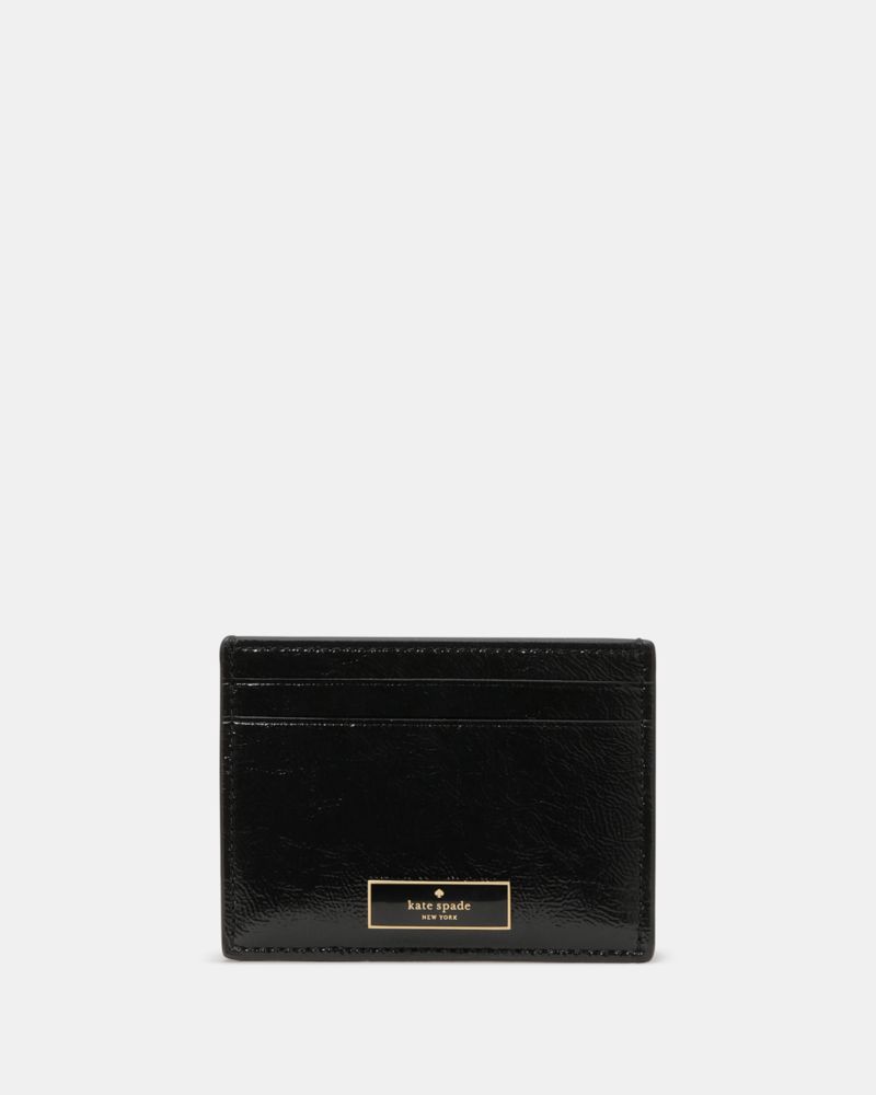 Kate Spade Outlet Bridget Crinkle Patent Small Slim Card Holder - Preorder