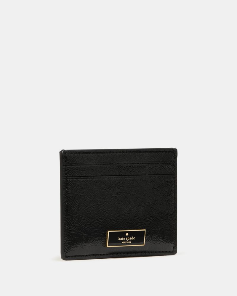 Kate Spade Outlet Bridget Crinkle Patent Small Slim Card Holder - Preorder