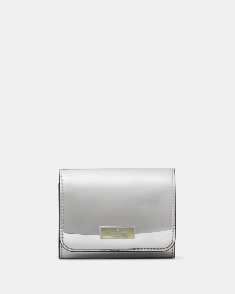 Kate Spade Outlet Bridget Mirror Metallic Small L-zip Wallet - Preorder