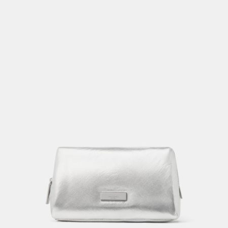 Kate Spade Outlet Carter Metallic Cosmetic Pouch - Preorder — Silver