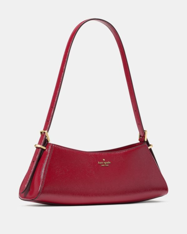 Kate Spade Outlet Frankie Textured Patent Leather Small East West Shoulder - Preorder