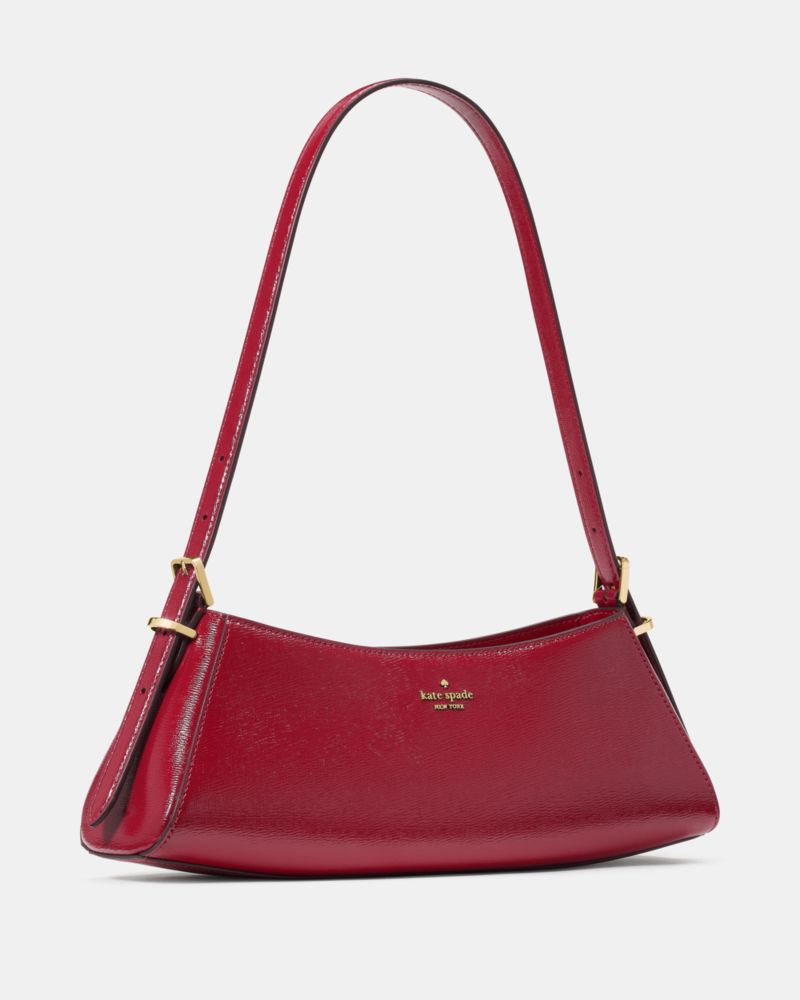 Kate Spade Outlet Frankie Textured Patent Leather Small East West Shoulder - Preorder