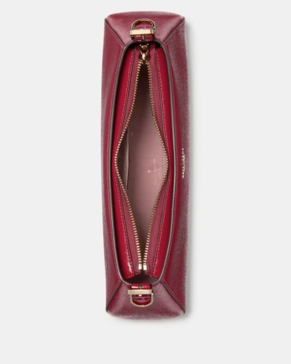 Kate Spade Outlet Frankie Textured Patent Leather Small East West Shoulder - Preorder