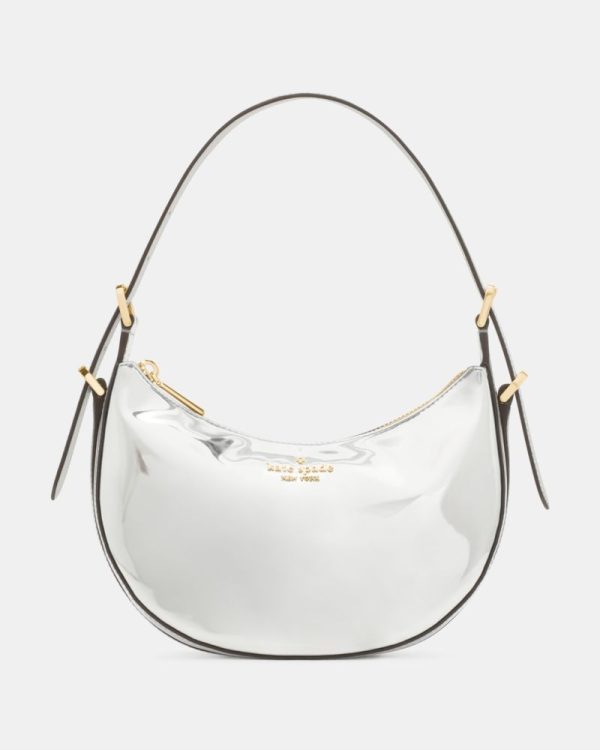 Kate Spade Outlet Nova Mirror Metallic Small Crescent Shoulder Bag - Preorder