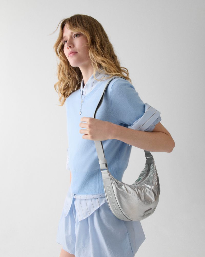 Kate Spade Outlet Carter Metallic Fabric Sling Bag - Preorder