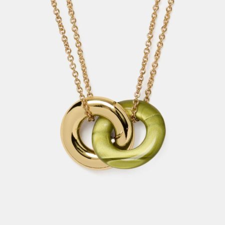 Kate Spade Outlet Interlock Small Pendant - Preorder — Light Green