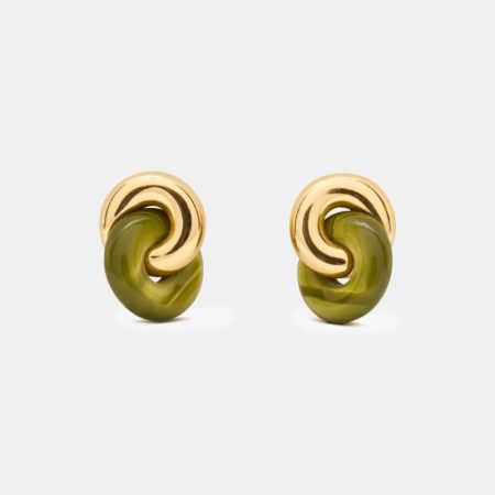 Kate Spade Outlet Interlock Studs - Preorder — Light Green
