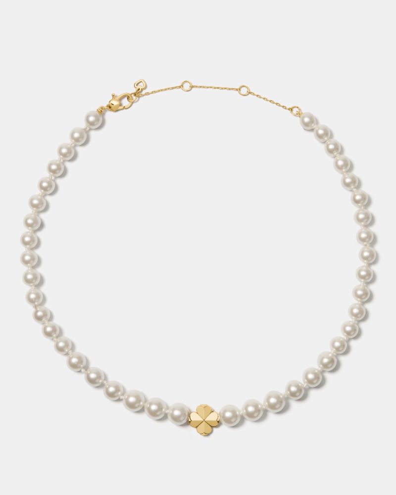 Kate Spade Outlet Spade Flower Pearl Short Necklace - Preorder