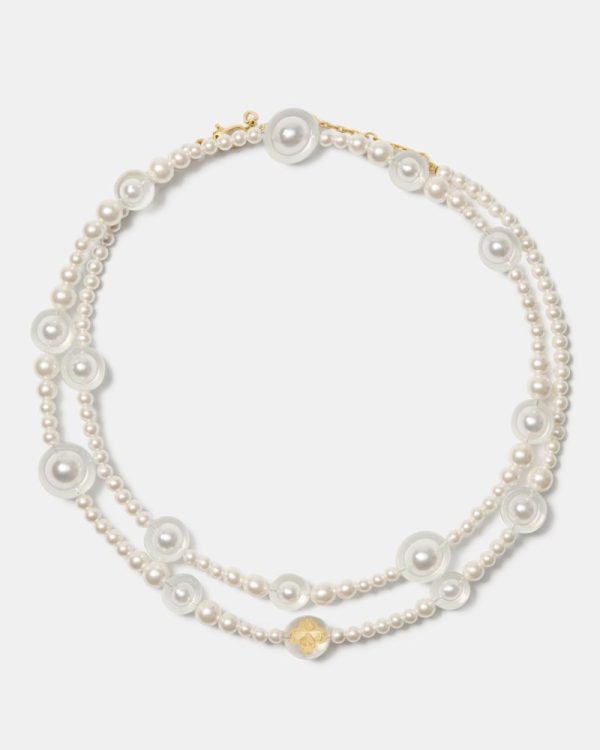 Kate Spade Outlet Spade Flower Pearl Long Statement Necklace - Preorder