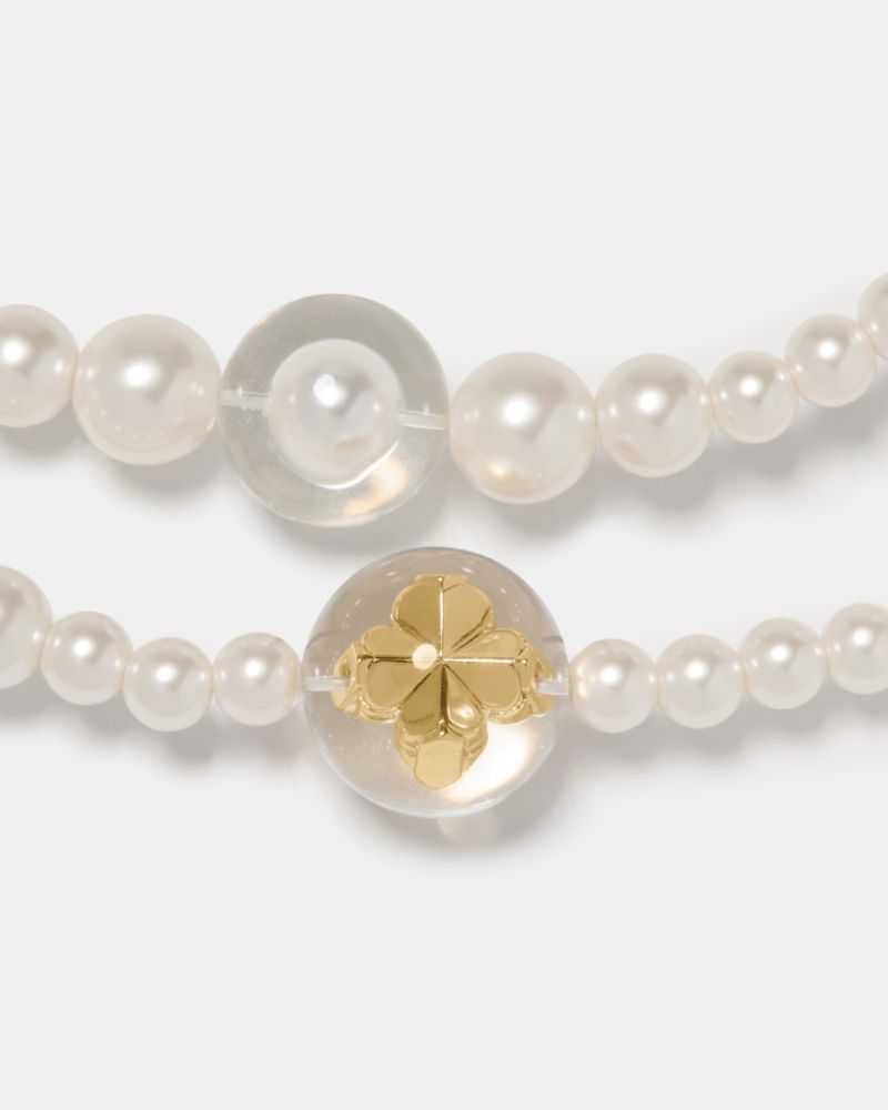 Kate Spade Outlet Spade Flower Pearl Long Statement Necklace - Preorder
