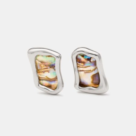 Kate Spade Outlet Molten Glass Statement Studs - Preorder — Abalone/Silver