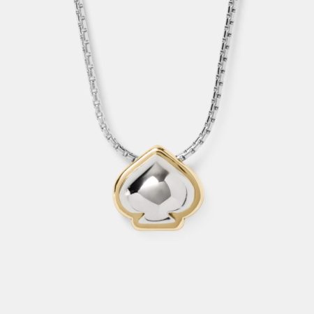 Kate Spade Outlet Sculpted Spade Pendant - Preorder — Silver/Gold