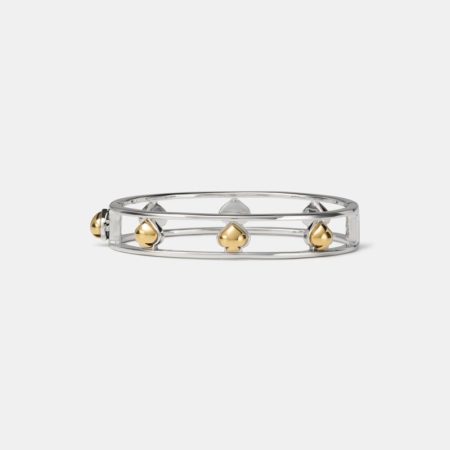 Kate Spade Outlet Sculpted Spade Cut Out Bangle - Preorder — Silver/Gold