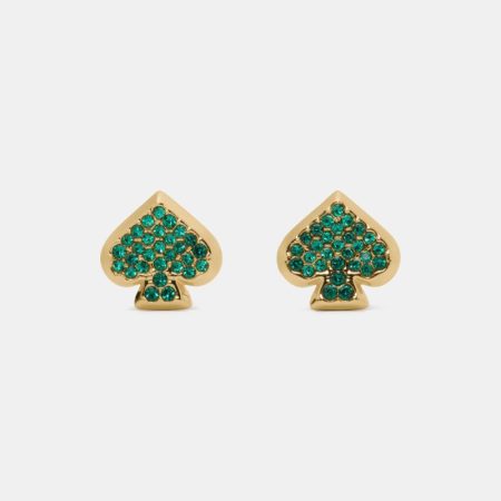 Kate Spade Outlet Everyday Spade Pave Studs - Preorder — Emerald