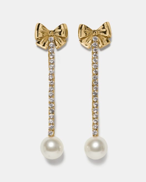 Kate Spade Outlet Bling And Bows Linear Earring - Preorder